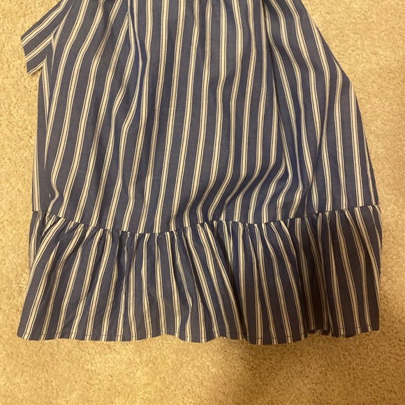 PINSTRIPE WRAP DRESS - Picture 6 of 6